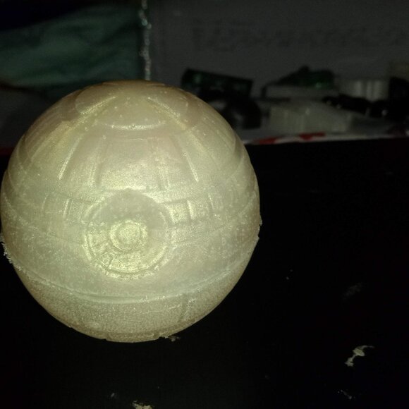 Handmade White Star Wars Death Star Figurine - Picture 2 of 5